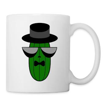 Gangster Mafia Concombre avec poche de lunettes de soleil - Mug blanc - blanc - Droite