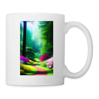 Colorful forest path - Mug - white - Right