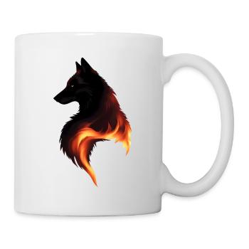 Wolf on Fire - Mug - white - Right
