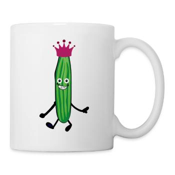 gurken,prinzessin,gurken,gurke,salatgurke,krone - Tasse - Weiß - Rechts