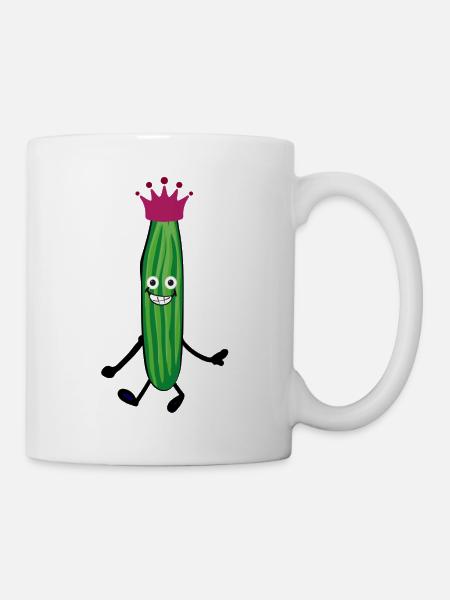 Concombres,Princesse,Concombres,Concombre,Concombre,Concombre,Concombre,Couronne - Mug blanc - blanc