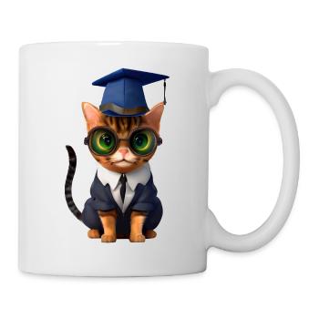 Bachelor Cat Studies Graduate School Leaving Certificate - Mug - white - Right