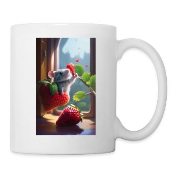 The mouse and the strawberries - Mug - white - Right