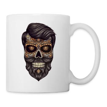 Tag der Toten Sugar Skull Totenschädel Catrina - Tasse - Weiß - Rechts