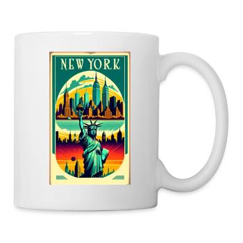 New York Vintage Poster - Mug - white - Right