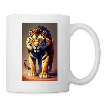Tiger Lion mix - Mug - white - Right