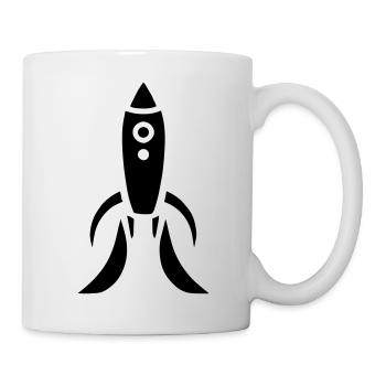 fusée - Mug blanc - blanc - Droite