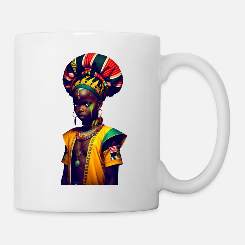 Visage africain - Mug blanc - blanc