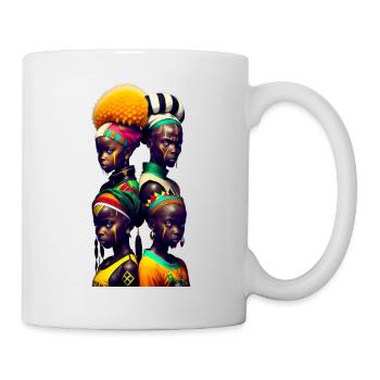 Visages africains - Mug blanc - blanc - Droite