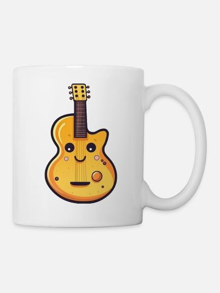 Guitare dans le style comique - Mug blanc - blanc