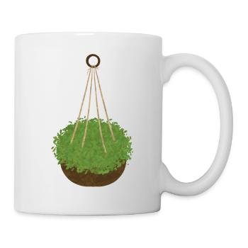Plante Panier Suspendu Plante d’Intérieur Macramé Idée cadeau - Mug blanc - blanc - Droite