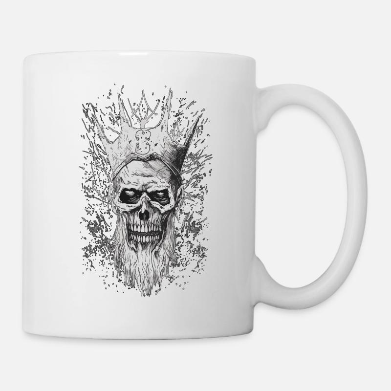 Gothic King Throne Horror Skull Horror Dark - Mug - white