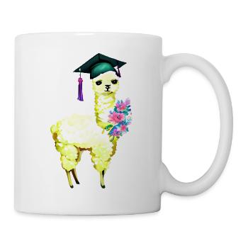 Bachelor Graduate Alpaca Studies School Leaving Certificate - Mug - white - Right