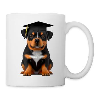 Bachelor Rottweiler Hunde Schulabschluss Studium - Tasse - Weiß - Rechts