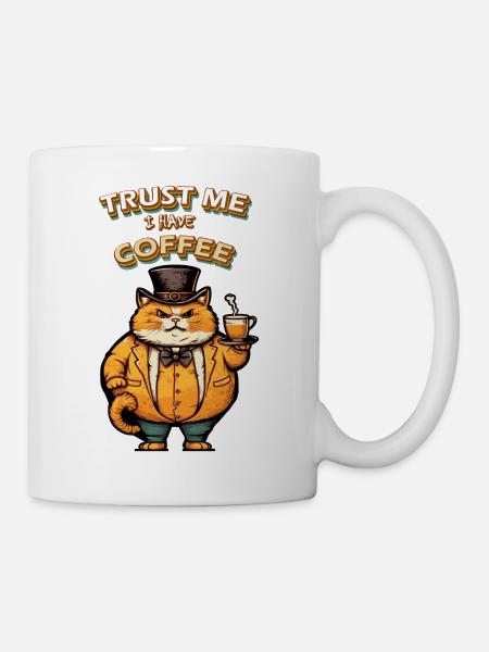 Faites-moi confiance Cat Coffee - Mug blanc - blanc