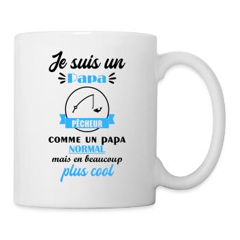 papa cool pêcheur, cadeau fête des pères - Mug blanc - blanc - Droite