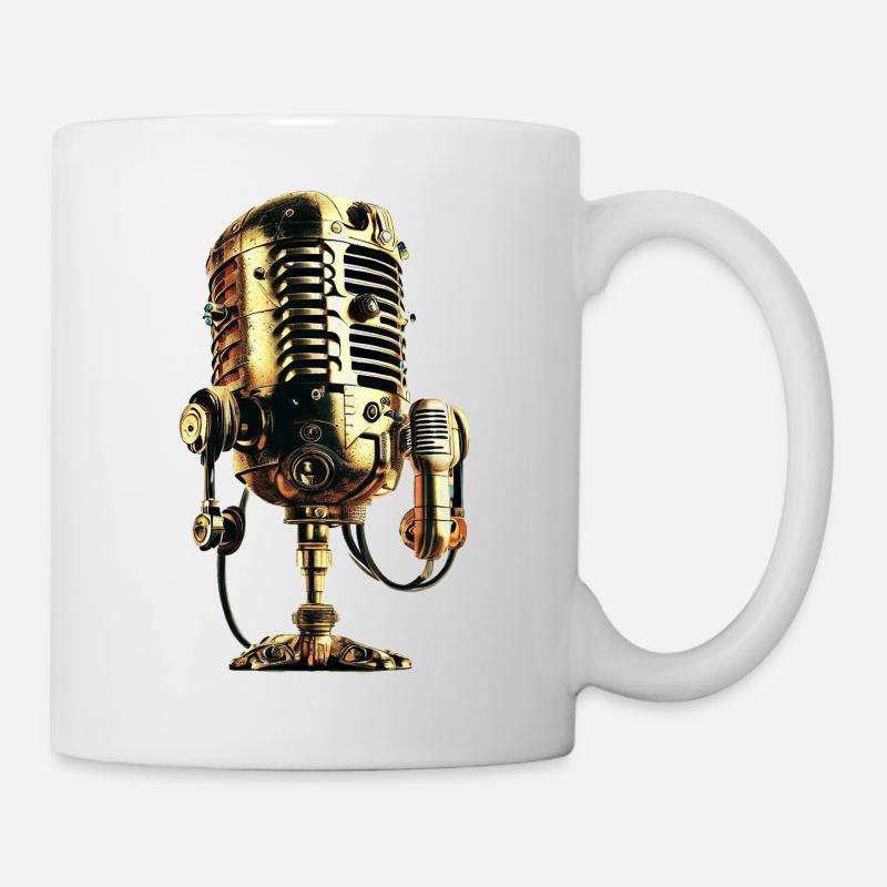 vintage microphone - Mug - white