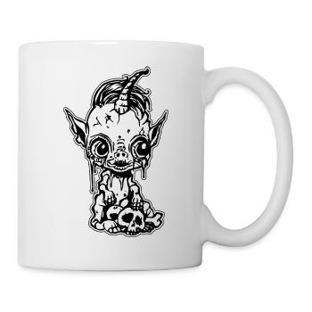 Mignon bébé licorne zombie - Mug blanc - blanc - Droite