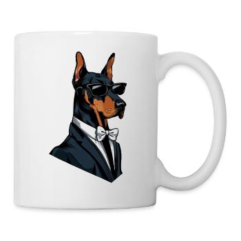 Dobermann Wearin Sonnenbrille - Tasse - Weiß - Rechts