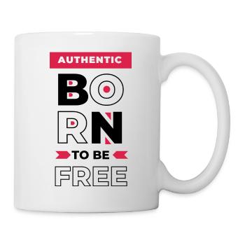 Born to be free - Mug - white - Right