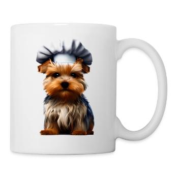 Yorkshire Terrier Chien de cuisine Restaurateur Chiot - Mug blanc - blanc - Droite