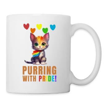 Gay pride - ronronner de fierté - Mug blanc - blanc - Droite