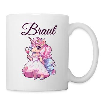 Braut Einhorn - Tasse - Weiß - Rechts