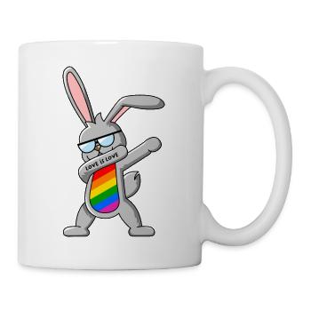 Gay Pride Dab Dance Bunny - Mug blanc - blanc - Droite