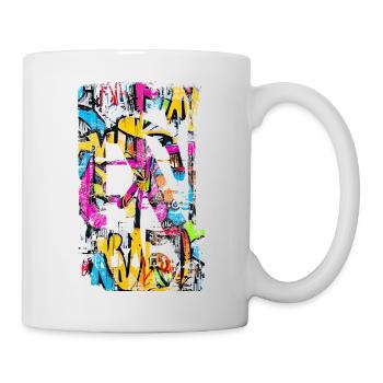 Graffiti style Splash hip hop couleurs peintre couleur - Mug blanc - blanc - Droite
