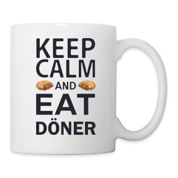 Keep calm and eat kebab funny kebab sayings - Mug - white - Right