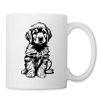 Chiot Labrador propriétaire Labrador Retriever - Mug blanc - blanc - Droite