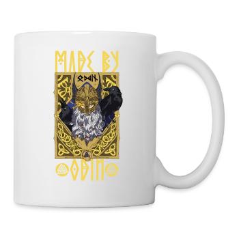 Made by Odin Wikinger Spruch Krieger Humor Design - Tasse - Weiß - Rechts