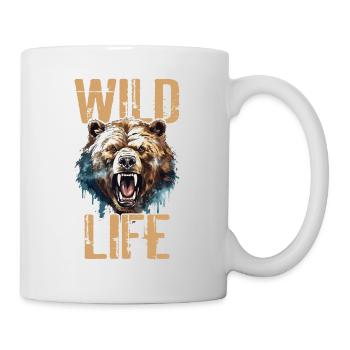 Bear Grizzly Bear Roars Bear Head Nature Wilderness Wild - Mug - white - Right