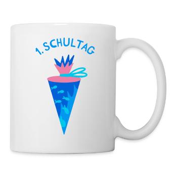 Schultüte 1. Schultag - Tasse - Weiß - Rechts