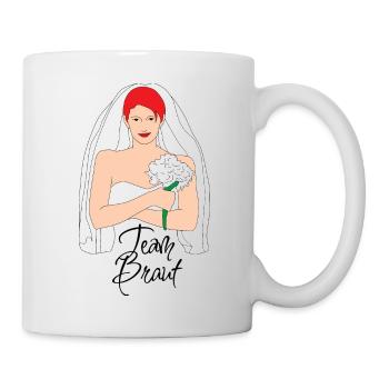 team braut rot 2 - Tasse - Weiß - Rechts