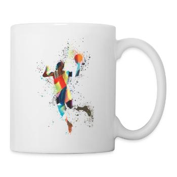Basket-ball,Jeu,Graffiti,Peinture,Joueur de basket-ball - Mug blanc - blanc - Droite