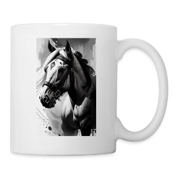 Cheval | Équitation | Animal | Monture | Coloré - Mug blanc - blanc - Droite