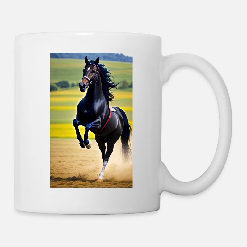 Pferd | reiten | Tier | Reittier | Bunt - Tasse - Weiß