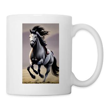 Pferd | reiten | Tier | Reittier | Bunt - Tasse - Weiß - Rechts