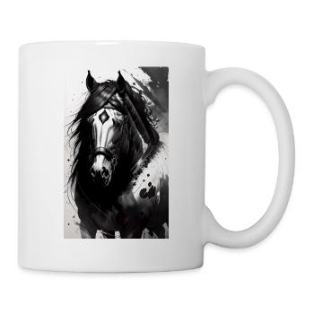 Pferd | reiten | Tier | Reittier | Bunt - Tasse - Weiß - Rechts