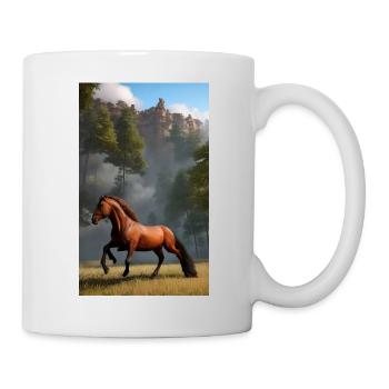 Cheval | Équitation | Animal | Monture | Coloré - Mug blanc - blanc - Droite