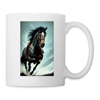 Cheval | Équitation | Animal | Monture | Coloré - Mug blanc - blanc - Droite