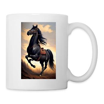 Cheval | Équitation | Animal | Monture | Coloré - Mug blanc - blanc - Droite