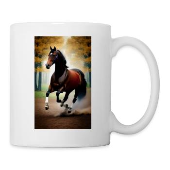Pferd | reiten | Tier | Reittier | Bunt - Tasse - Weiß - Rechts