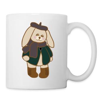 Lapin à l’automne - Mug blanc - blanc - Droite