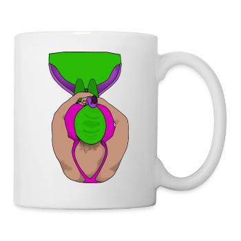 Nage avec palmes - Mug blanc - blanc - Droite
