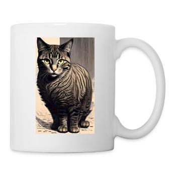 Chat | Animal de compagnie | Fan de chat | mignon | Chaton - Mug blanc - blanc - Droite