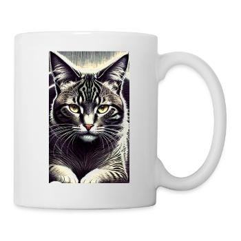 Chat | Animal de compagnie | Fan de chat | mignon | Chaton - Mug blanc - blanc - Droite
