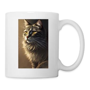 Chat | Animal de compagnie | Fan de chat | mignon | Chaton - Mug blanc - blanc - Droite