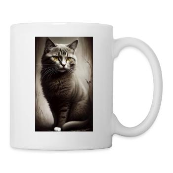 Chat | Animal de compagnie | Fan de chat | mignon | Chaton - Mug blanc - blanc - Droite
